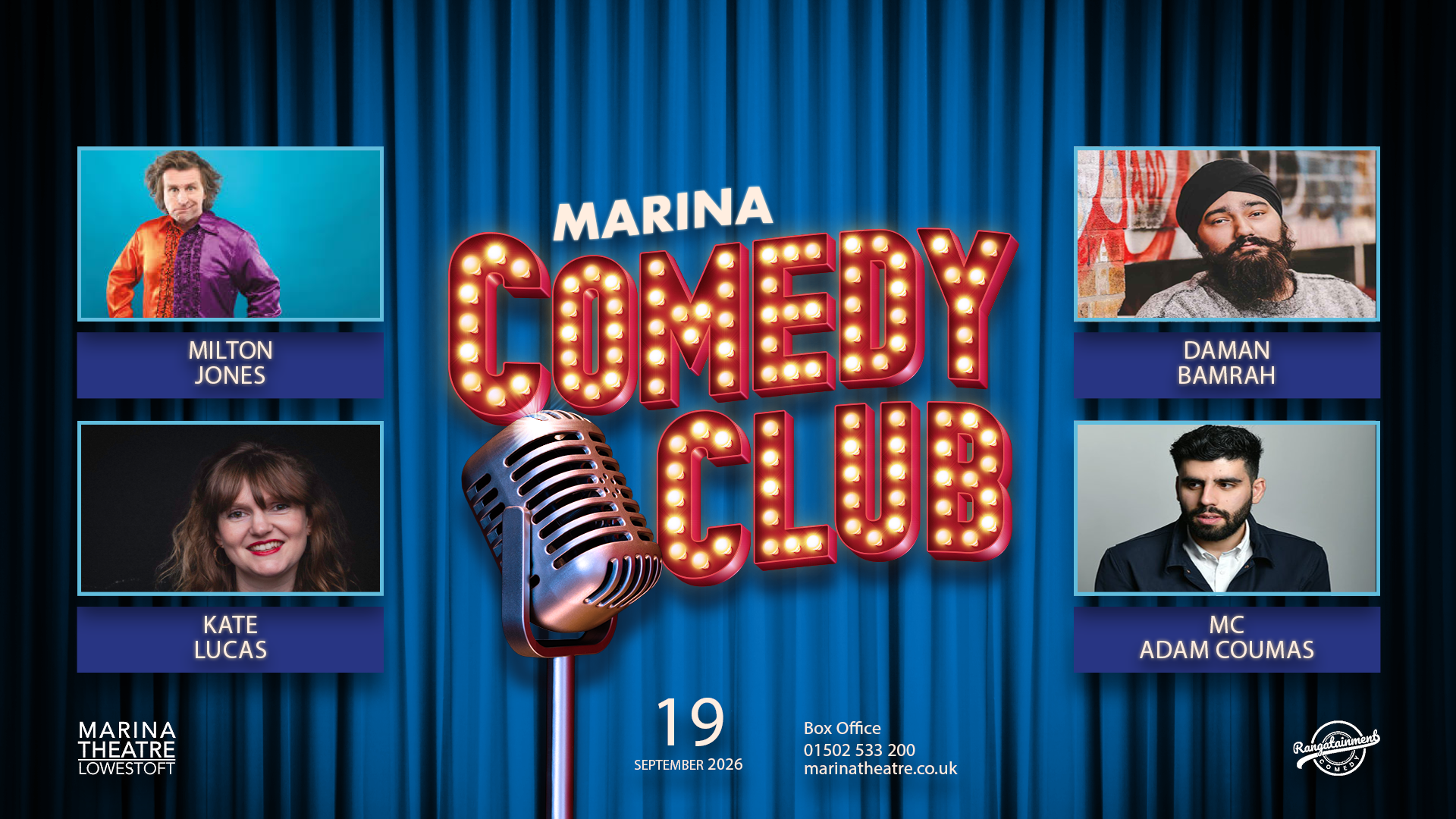 Marina Comedy Club September 2026